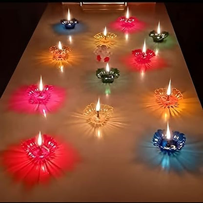 3D Reflection Water Diyas(pack of 12)