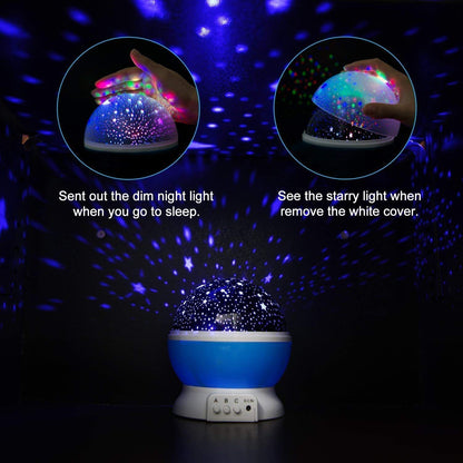 Star Master 360 Degree Moon Night Light Lamp with USB Cable (Multicolor) Pack of 1