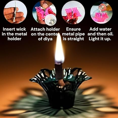 3D Reflection Water Diyas(pack of 12)