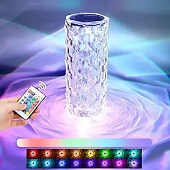 Crystal Rose Diamond 16 Color RGB Changing Mode LED Night Lights