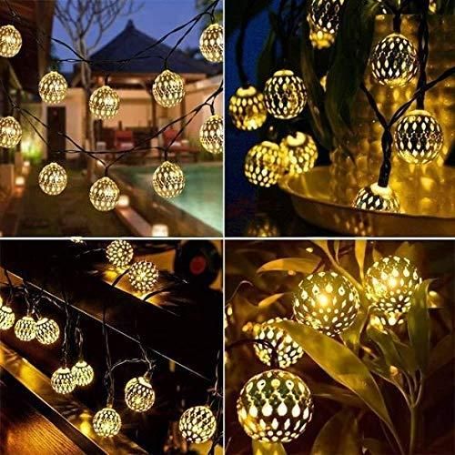 16 Metal Balls Decorative String Lights