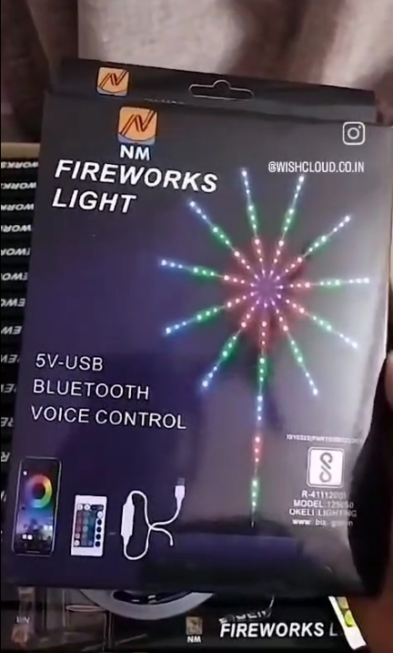 Smart Firework LED Lights, USB Powered Indoor Firework Lights with Remote Control